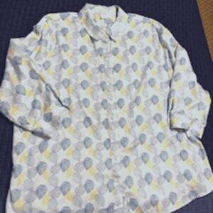 Coldwater Creek Woman’s 2X 3/4 Sleeve Blouse Washable Lightweight EUC